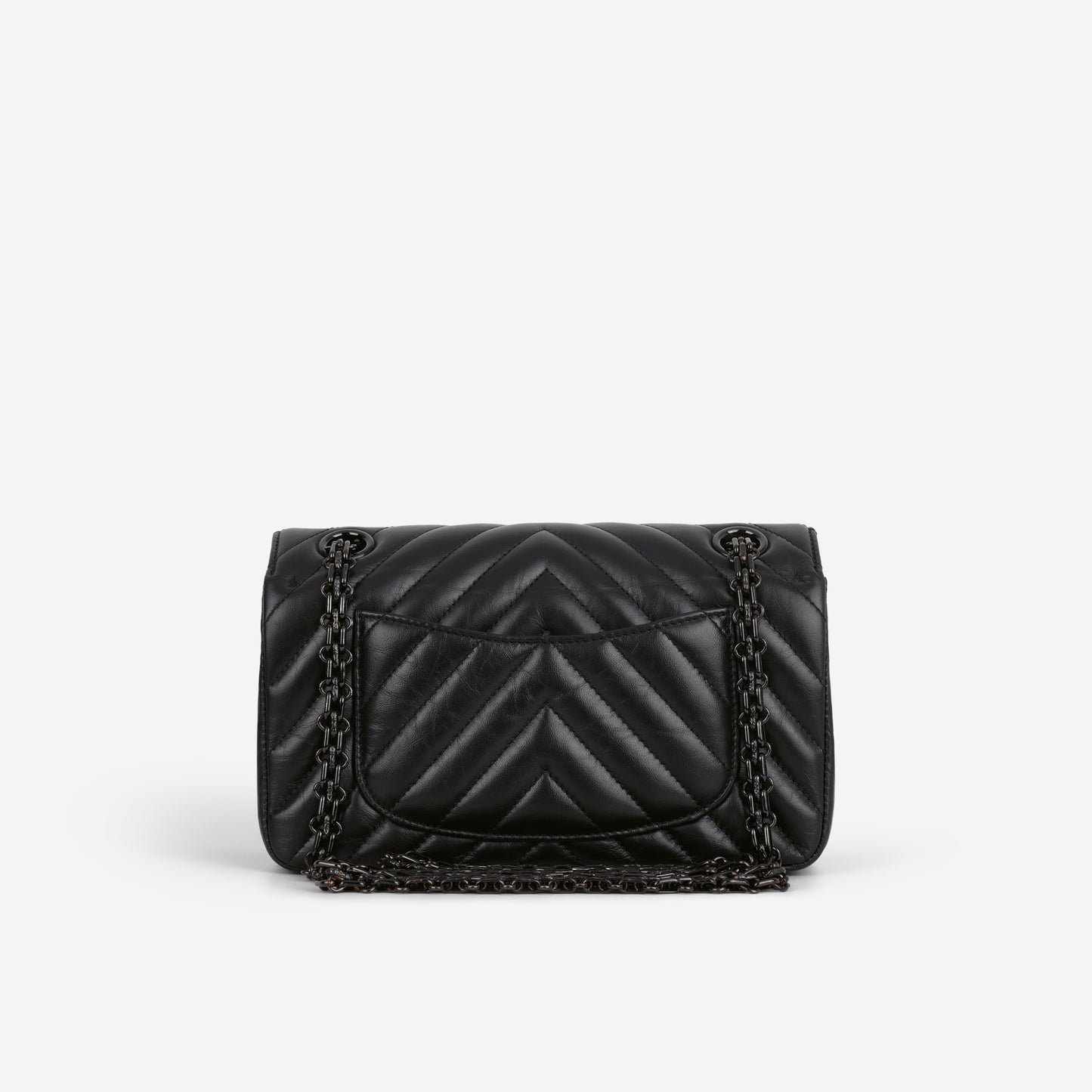 Chanel Mini 2.55 Reissue 224 - So Black Chevron Calfskin