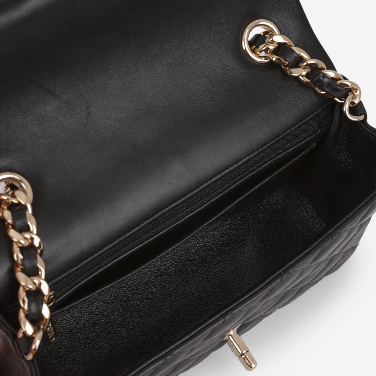 Chanel Mini Rectangular Coco Charms - Black Lambskin | Champagne Gold Hardware