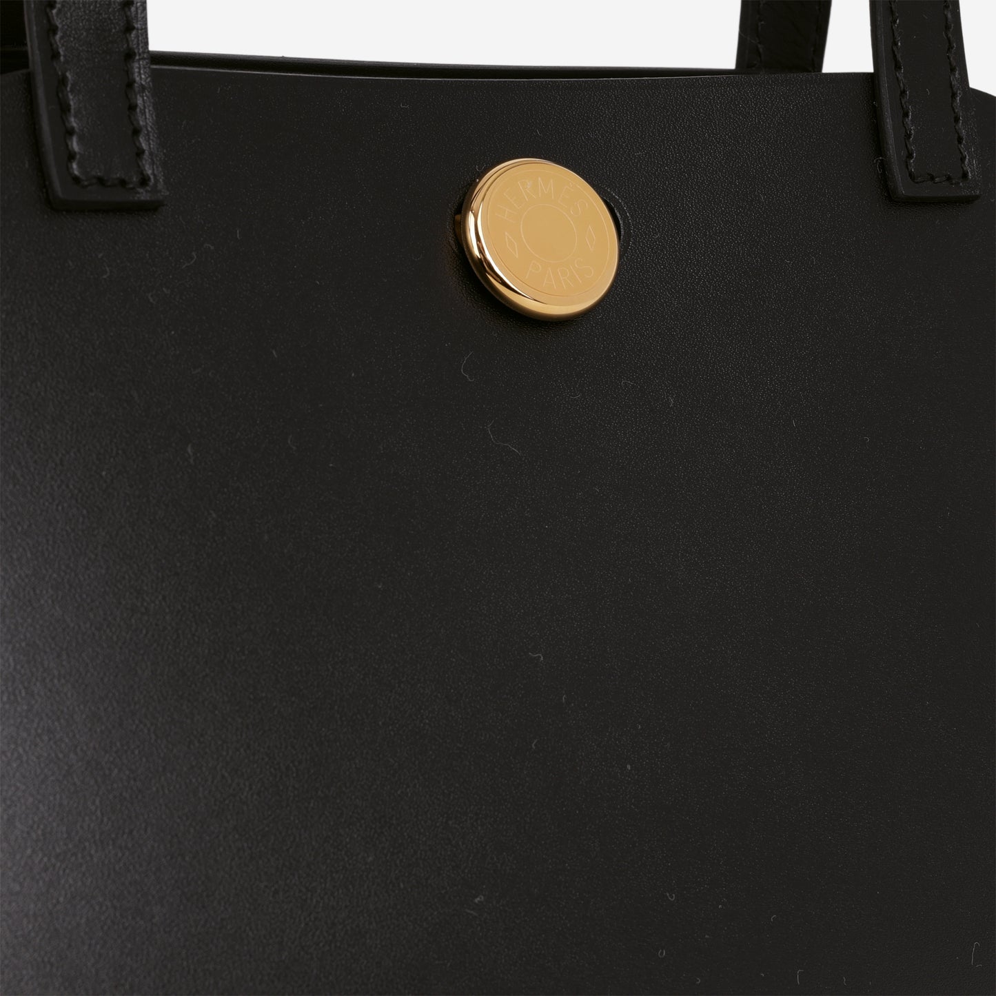 Hermès Tablier Sellier - Black Hunter / Ecru Toile | Gold Hardware - Bagista