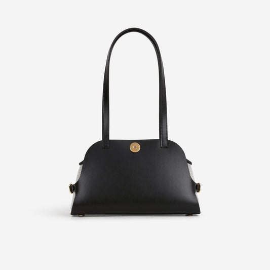 Hermès Tablier Sellier - Black Hunter / Ecru Toile | Gold Hardware - Bagista