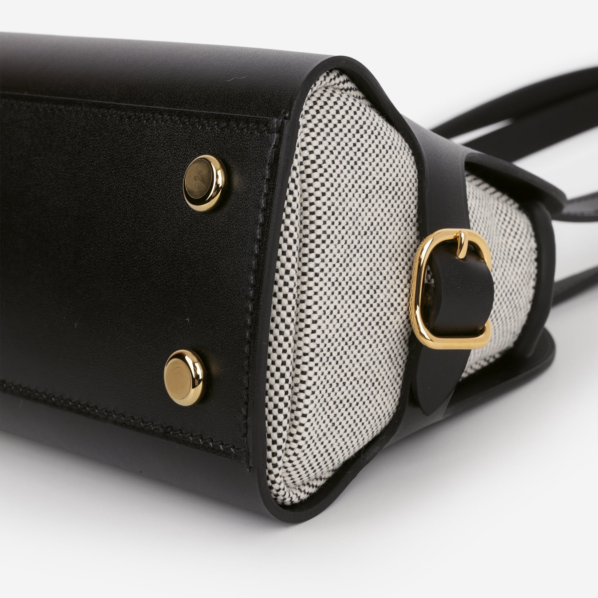 Hermès Tablier Sellier - Black Hunter / Ecru Toile | Gold Hardware - Bagista