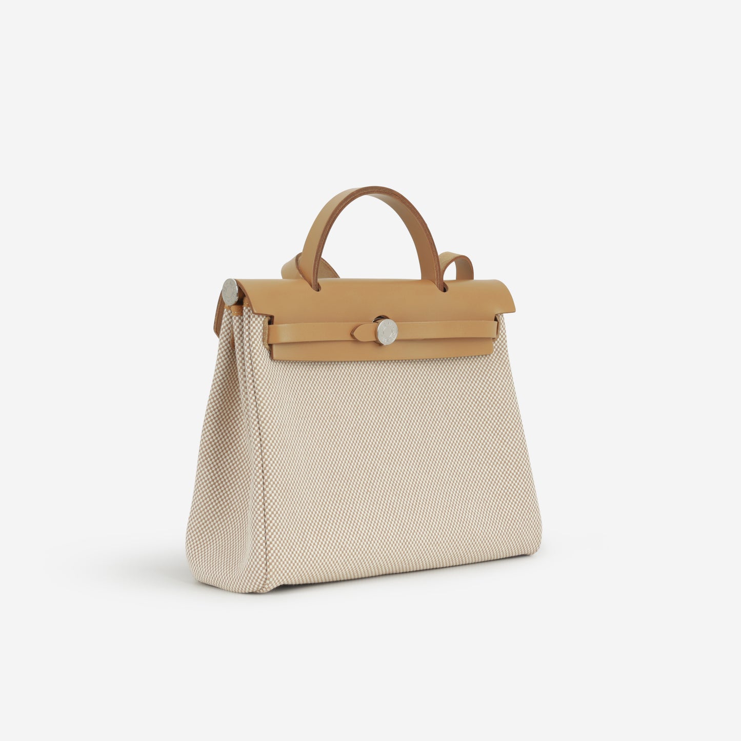 Hermès Herbag 31 - Ecru Viking Criss Toile Canvas / Naturel Sable Hunter | Palladium Hardware