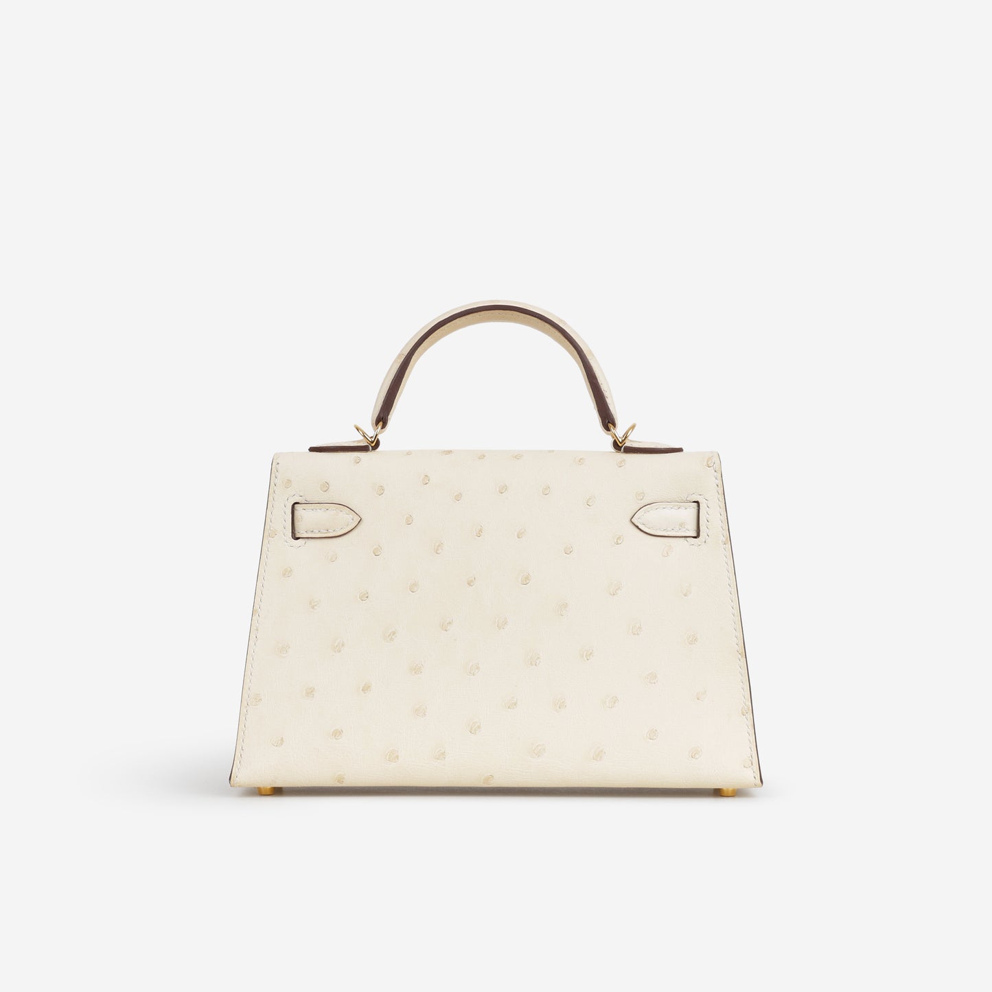 Hermès Mini Kelly - Nata Ostrich | Gold hardware