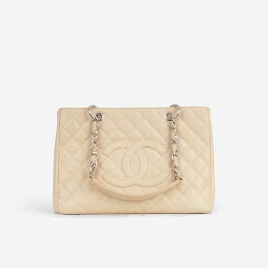 Chanel GST - Beige Caviar | Silver Hardware
