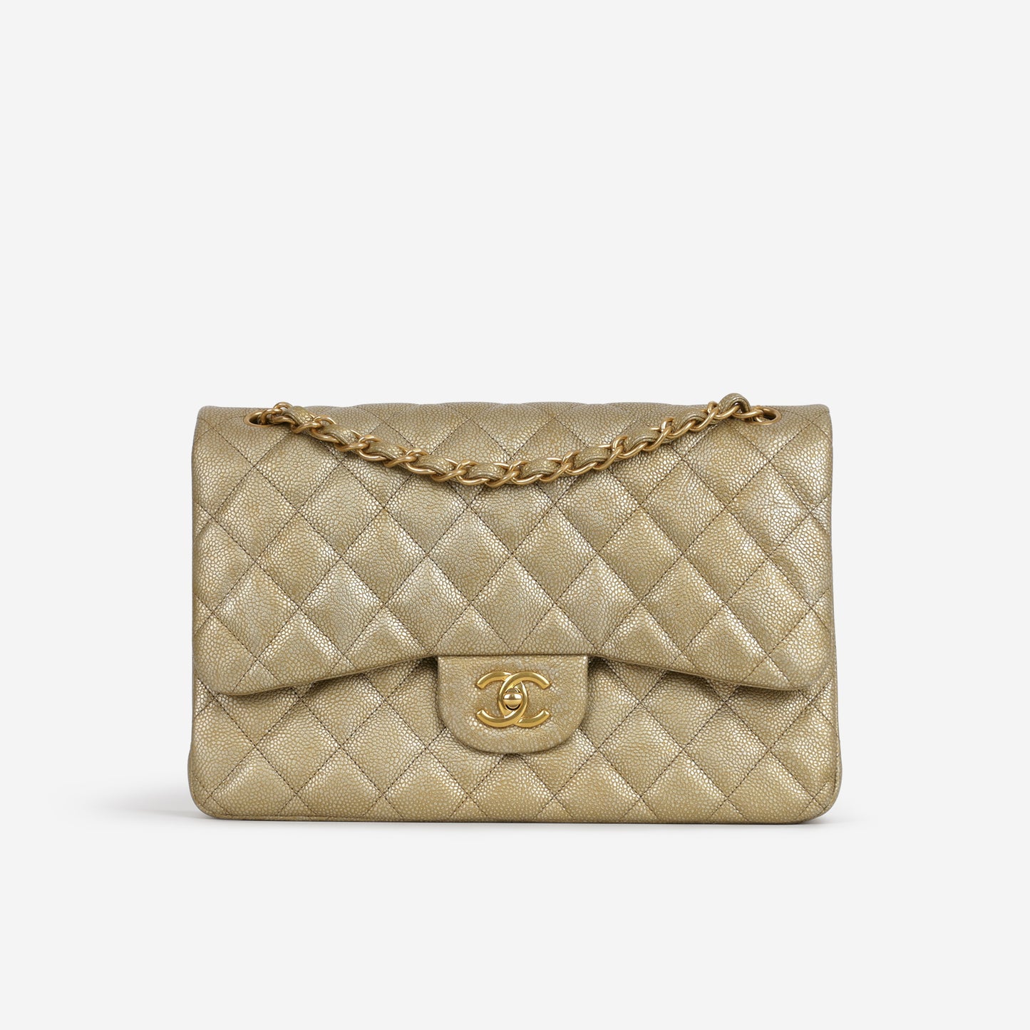Chanel Classic Jumbo Double Flap - Gold Caviar | Gold Hardware