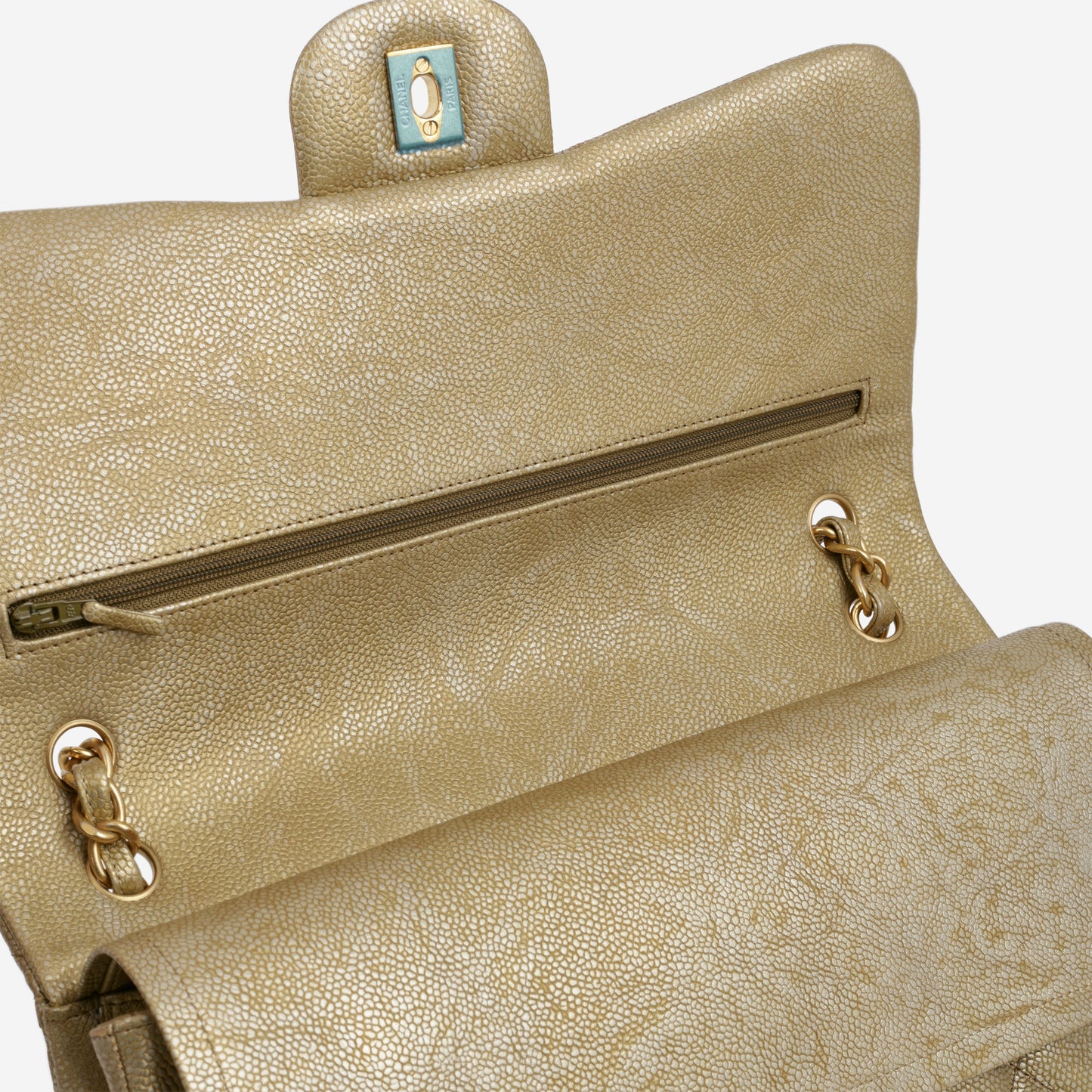 Chanel Classic Jumbo Double Flap - Gold Caviar | Gold Hardware