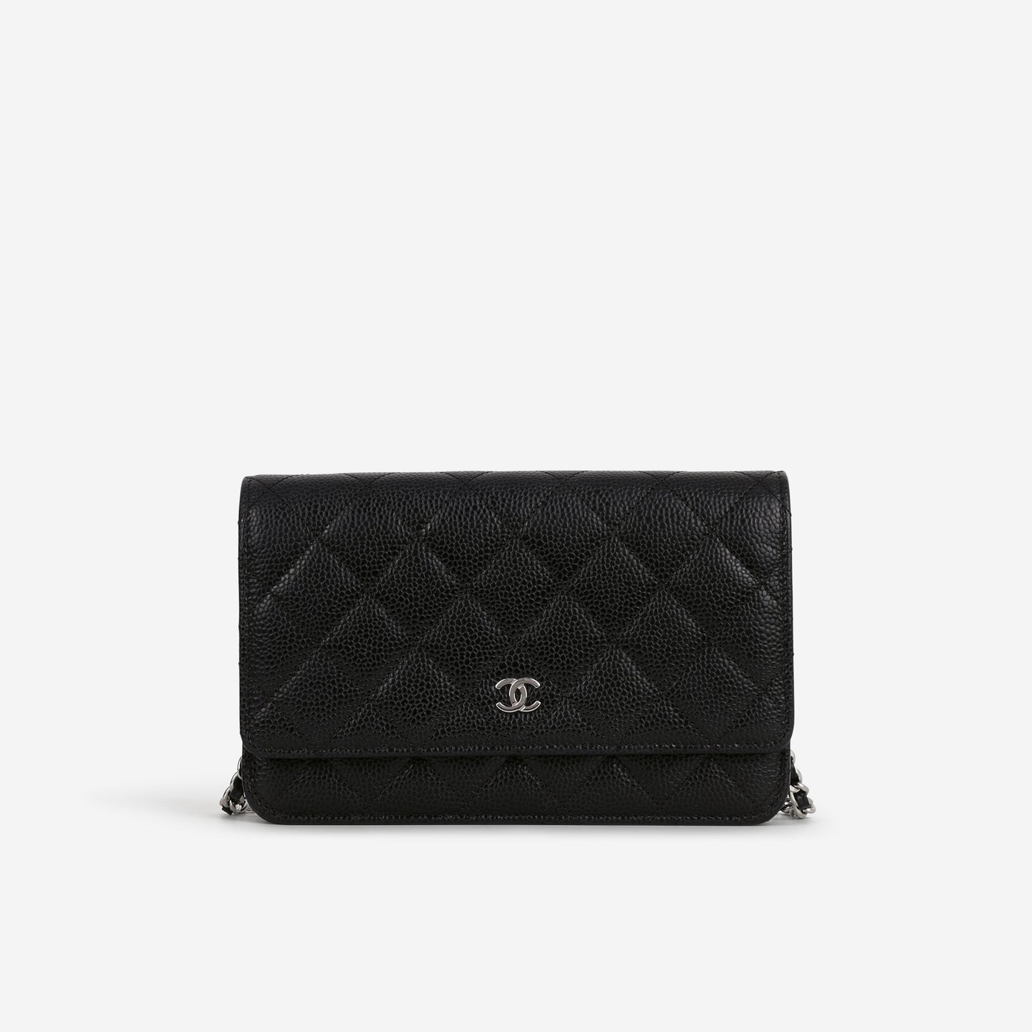 Chanel Classic Wallet on Chain - Black Caviar | Silver Hardware