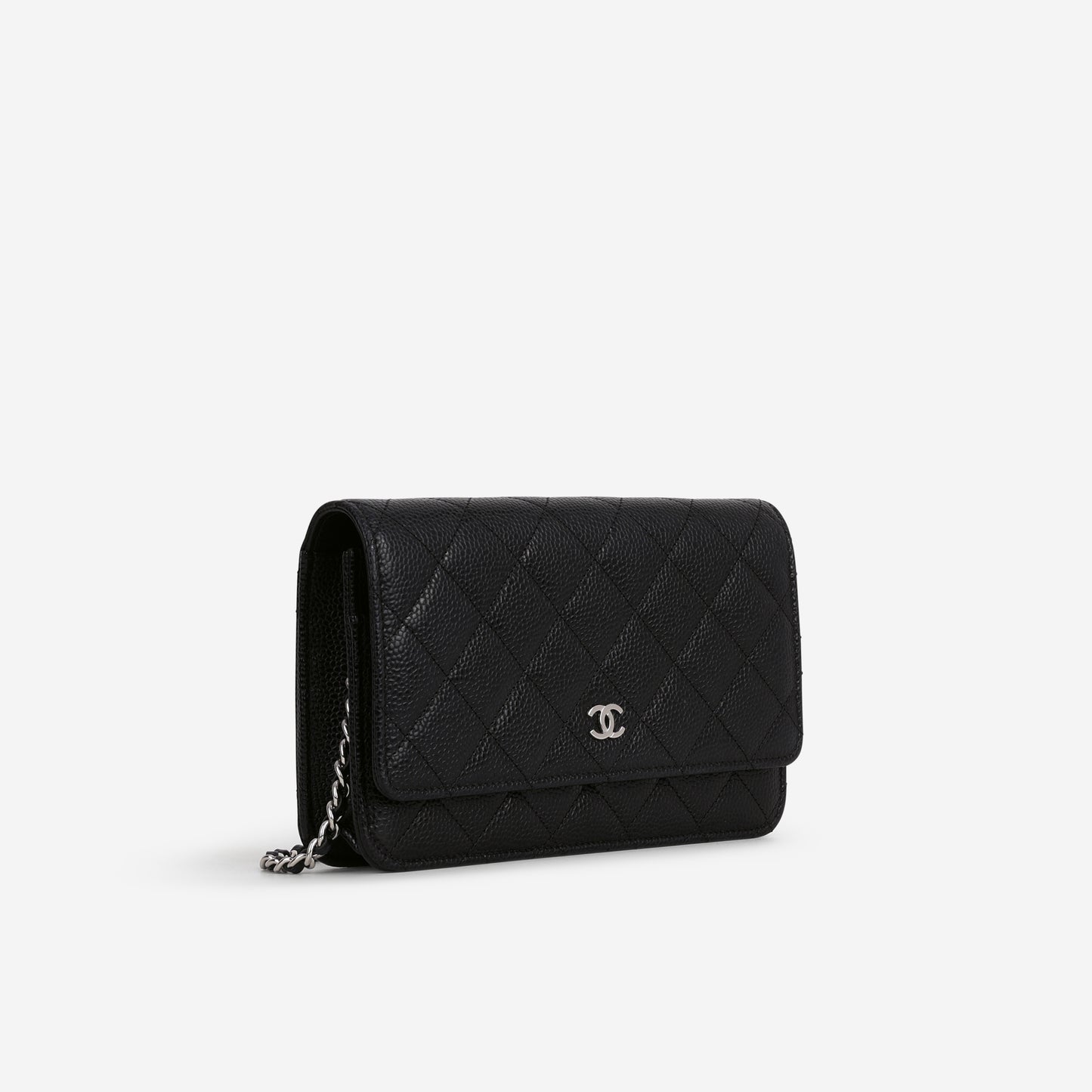 Chanel Classic Wallet on Chain - Black Caviar | Silver Hardware