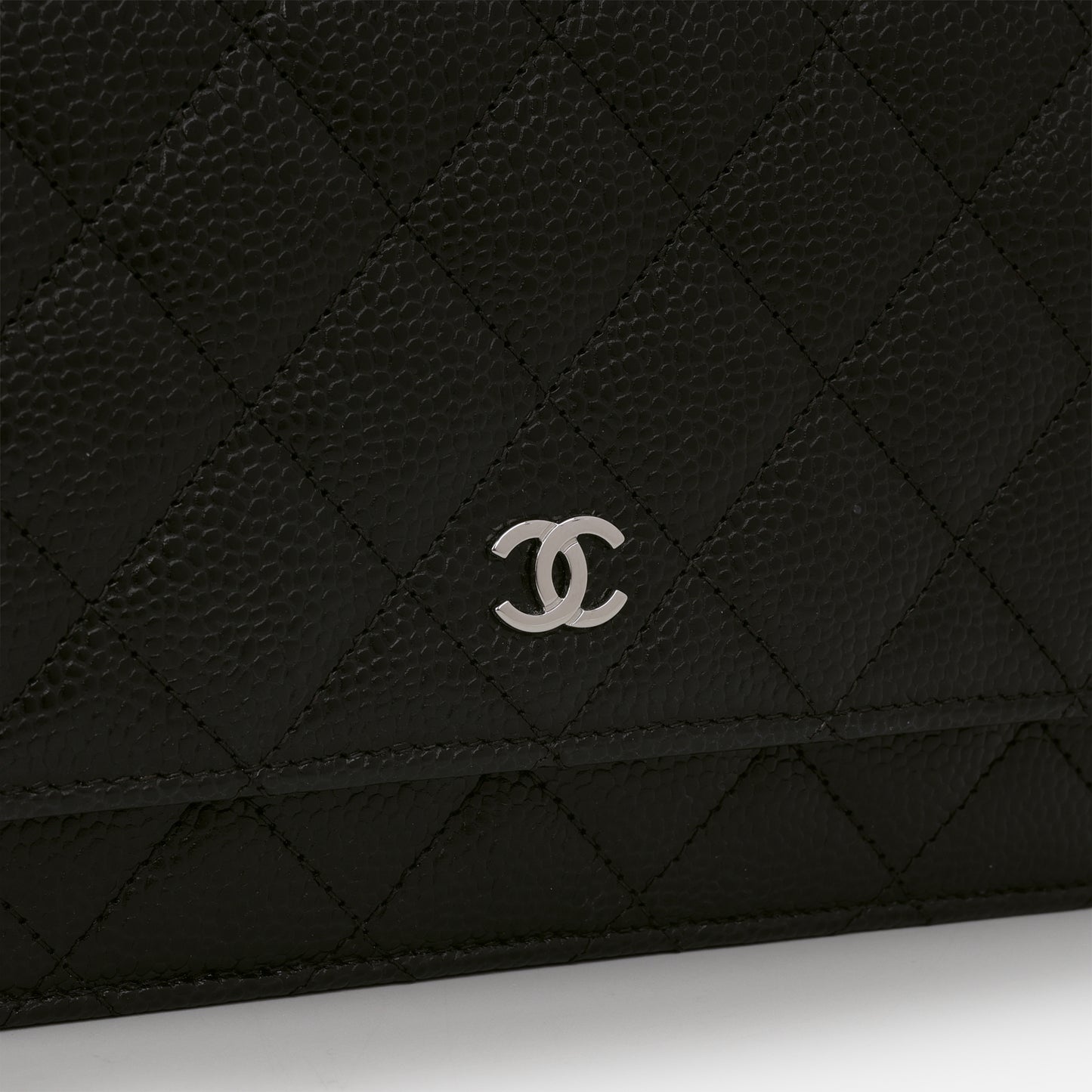 Chanel Classic Wallet on Chain - Black Caviar | Silver Hardware