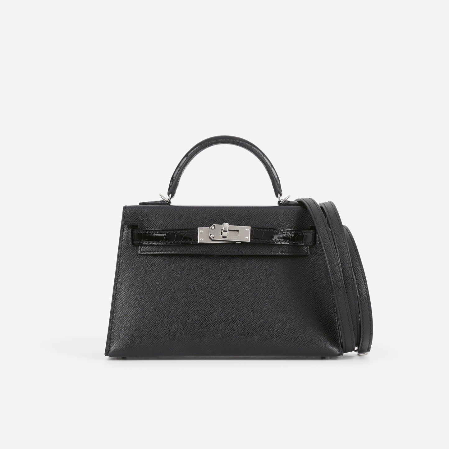 Hermès Mini Kelly Touch - Black Madame / Alligator | Palladium Hardware