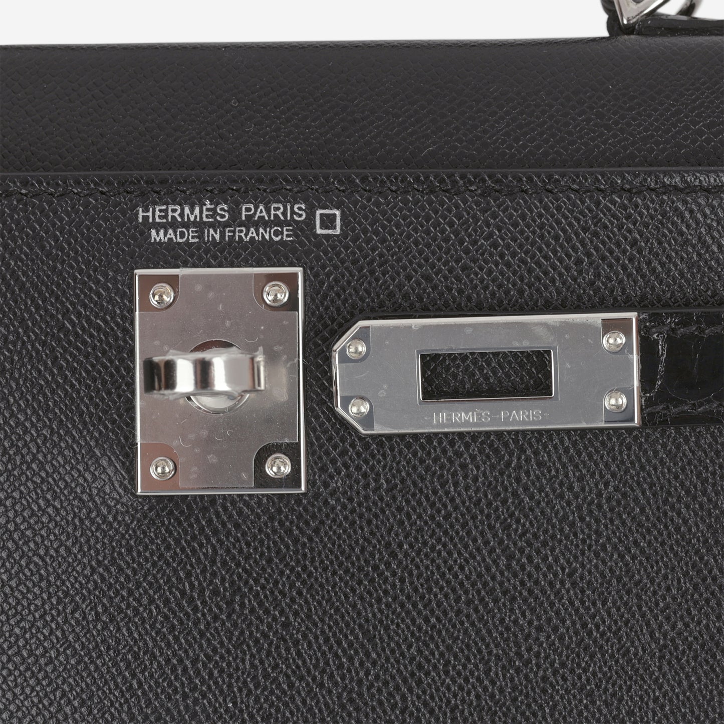 Hermès Mini Kelly Touch - Black Madame / Alligator | Palladium Hardware