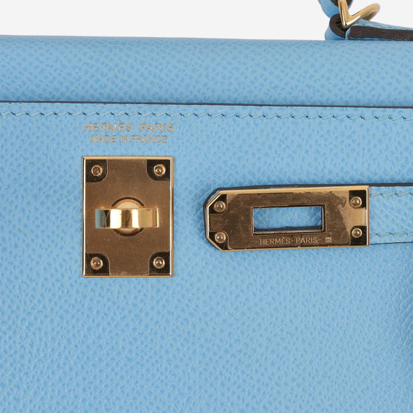 Hermès Mini Kelly 20 - Celeste Epsom | Gold Hardware