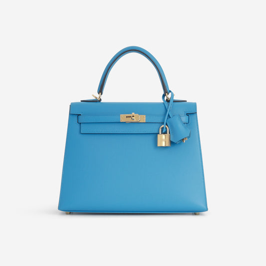 Hermès Kelly 25 - Bleu Frida Madame | Gold Hardware
