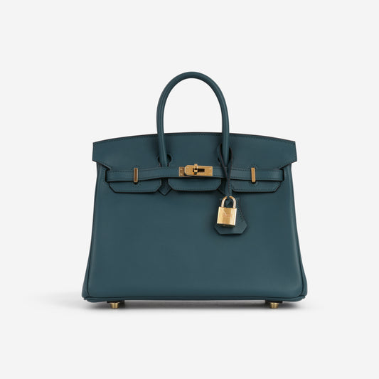 Hermès Birkin 25 - Vert Bosphore Swift | Gold hardware - Bagista