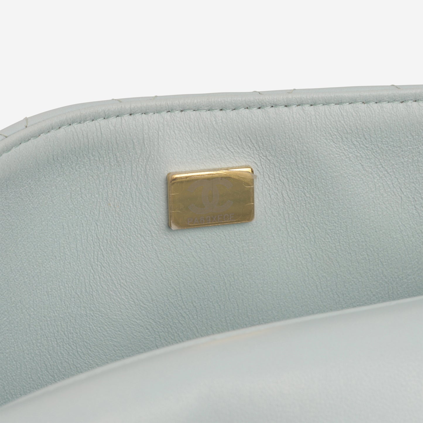 Chanel Mini Rectangular Top Handle - Blue Lambskin | Champagne Gold Hardware - Bagista