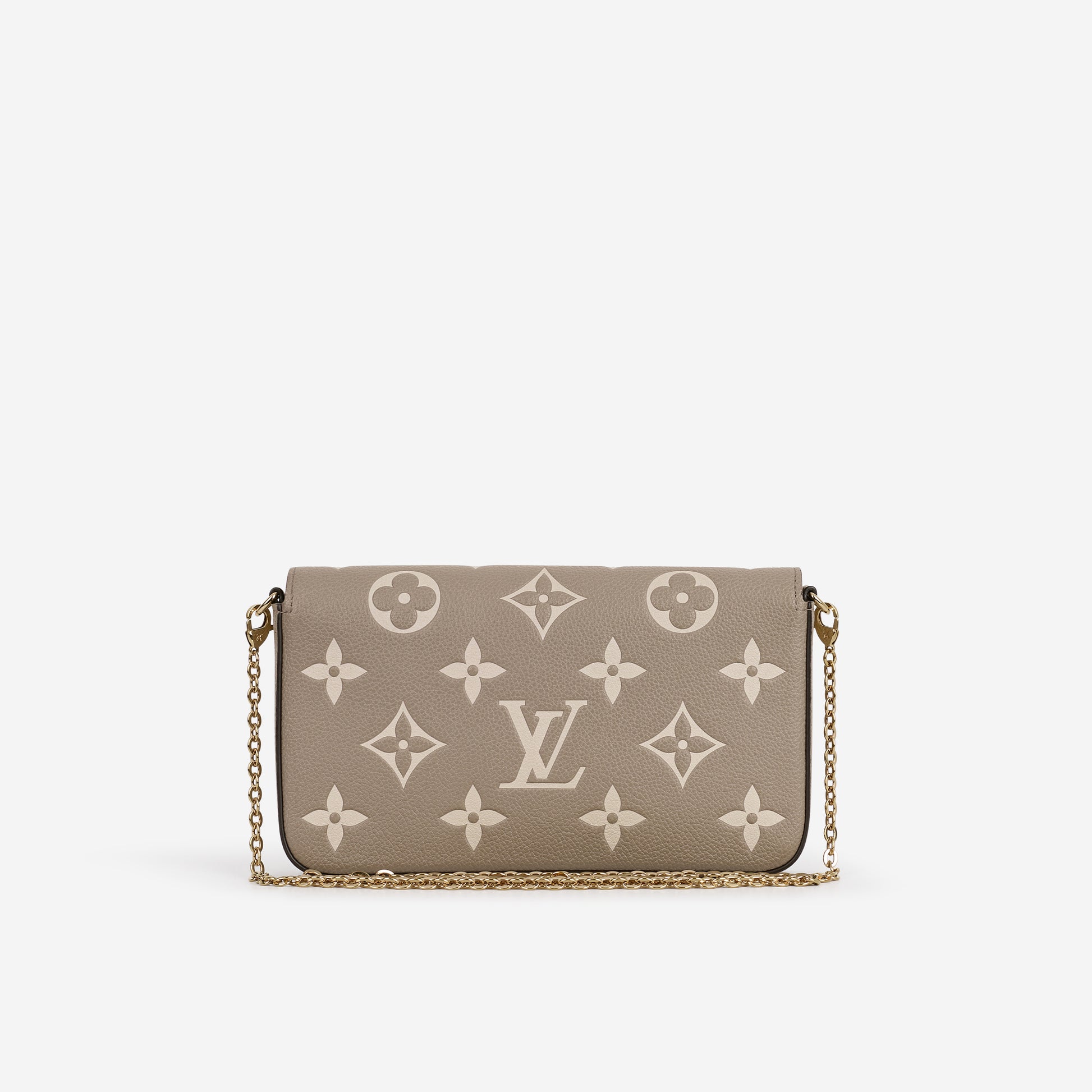 Louis Vuitton - Pochette Felicie - Tourterelle / Cream Empreinte | Gold Hardware - Bagista