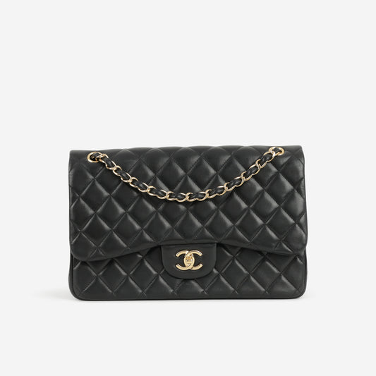 Chanel Jumbo Classic Flap - Black Lambskin | Gold Hardware