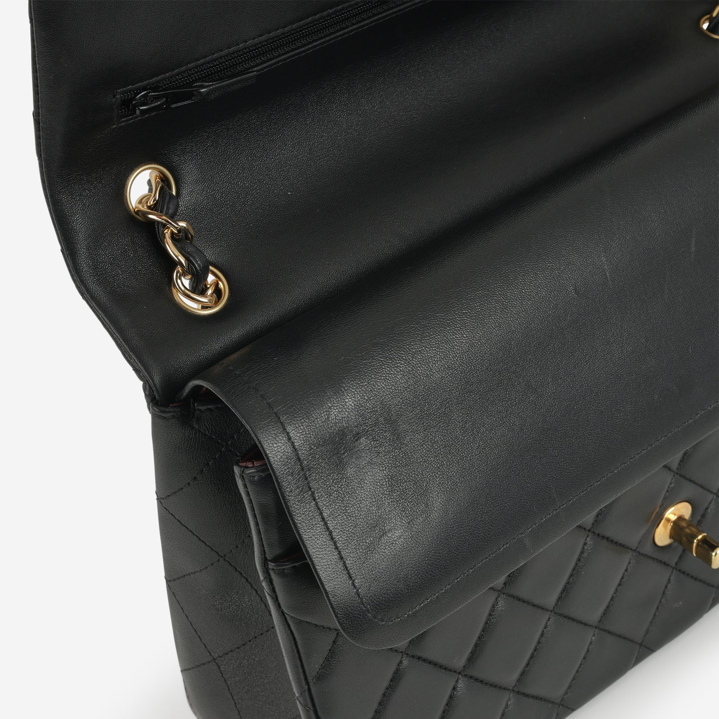 Chanel Jumbo Classic Flap - Black Lambskin | Gold Hardware - Bagista