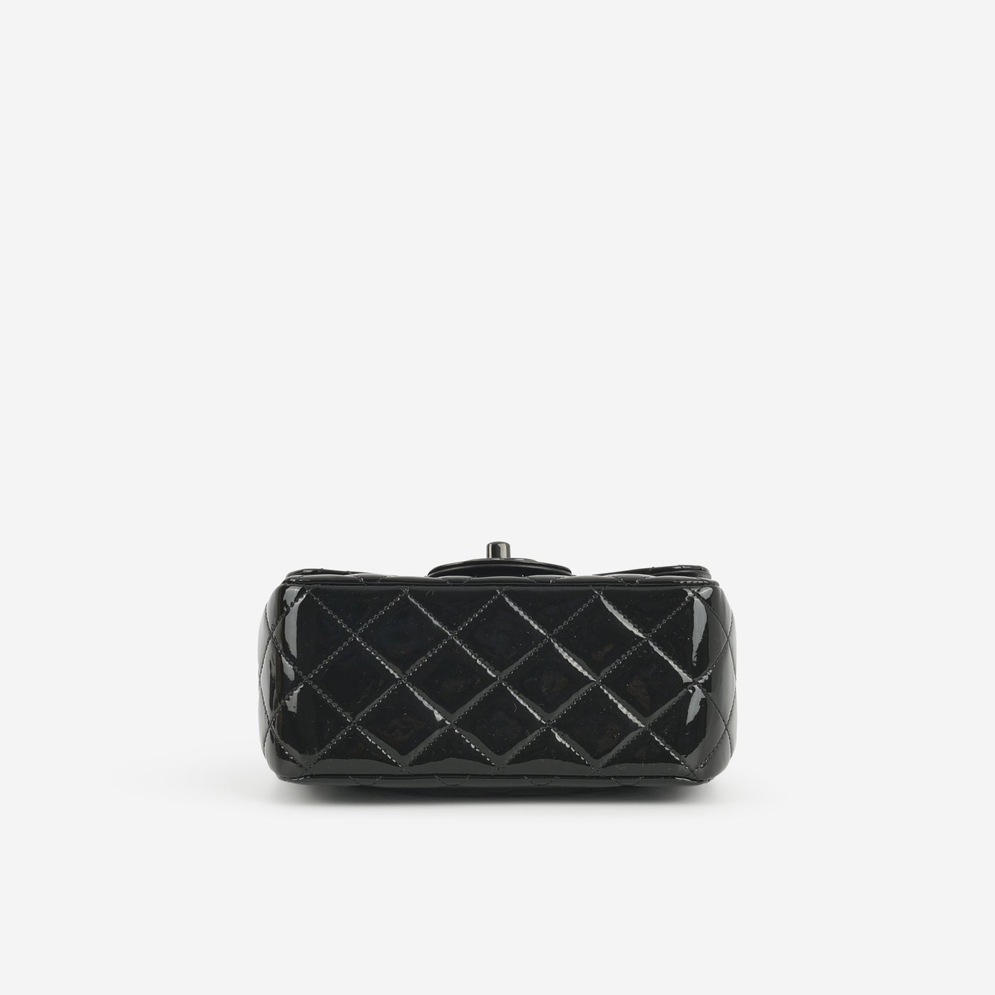 Chanel Mini Flap Square - So Black Patent | Black Hardware - Bagista
