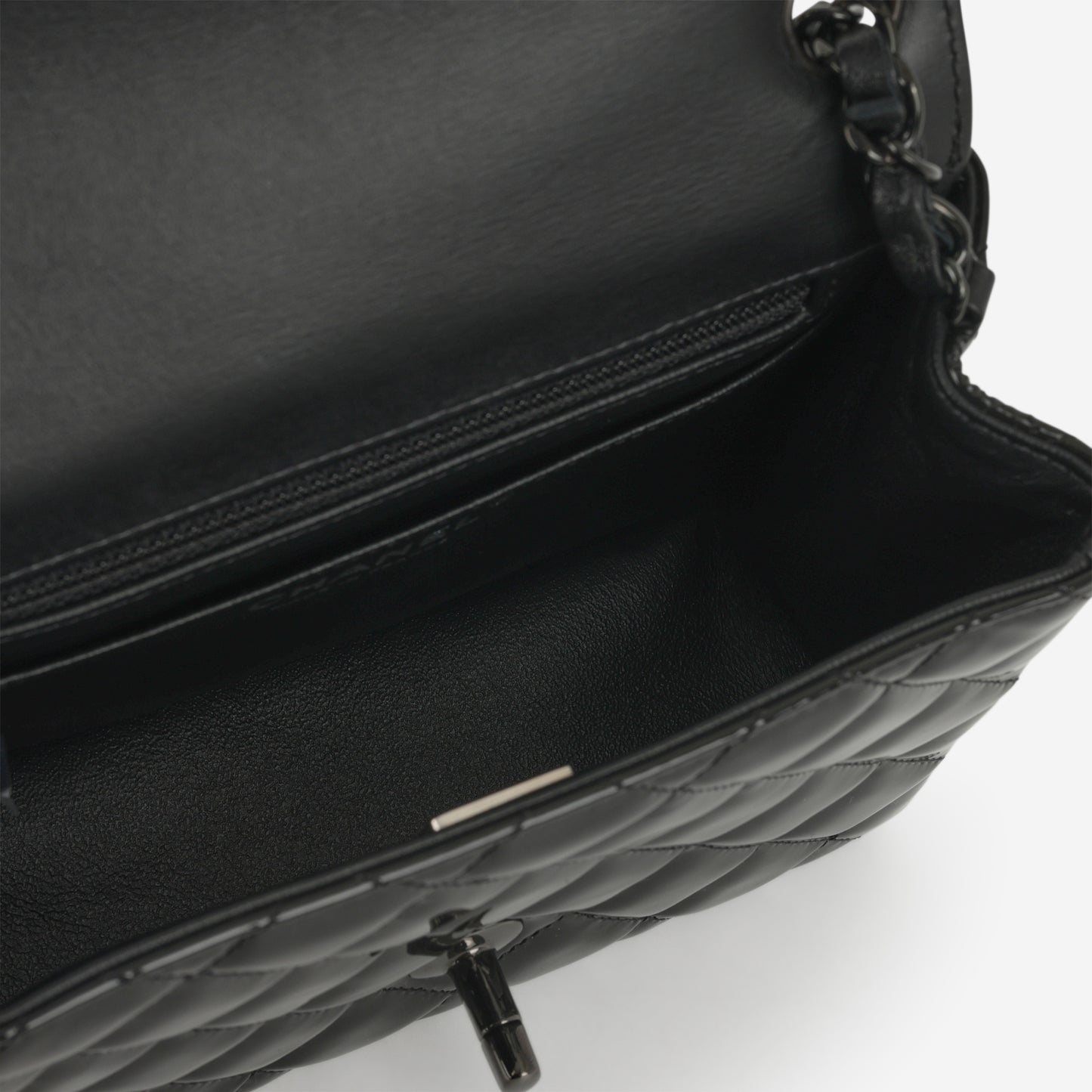 Chanel Mini Flap Square - So Black Patent | Black Hardware - Bagista