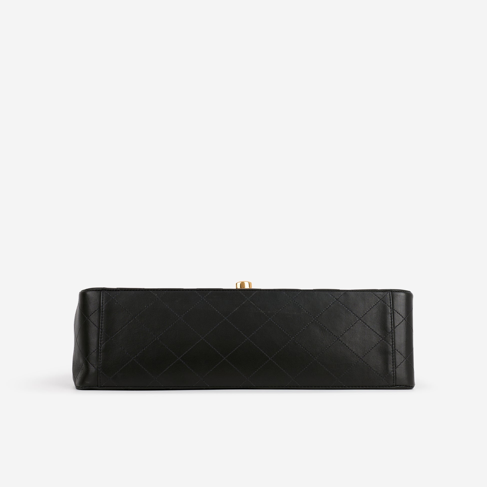 Chanel Vintage XL Single Flap - Black Lambskin | Gold Hardware - Bagista