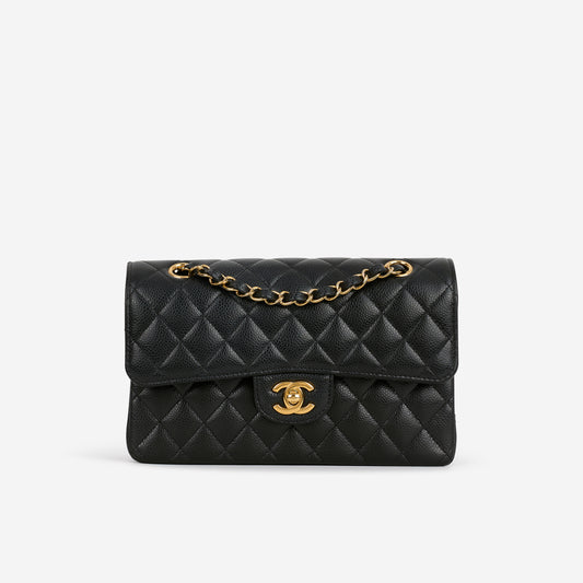 Chanel Small Classic Flap - Black Caviar | Gold Hardware - Bagista