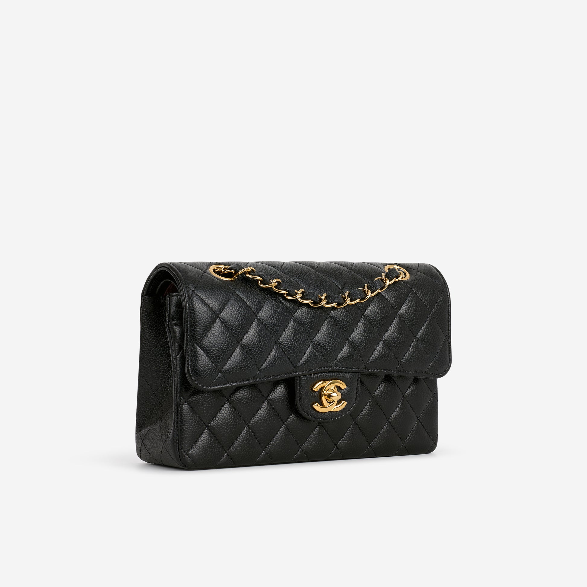 Chanel Small Classic Flap - Black Caviar | Gold Hardware - Bagista
