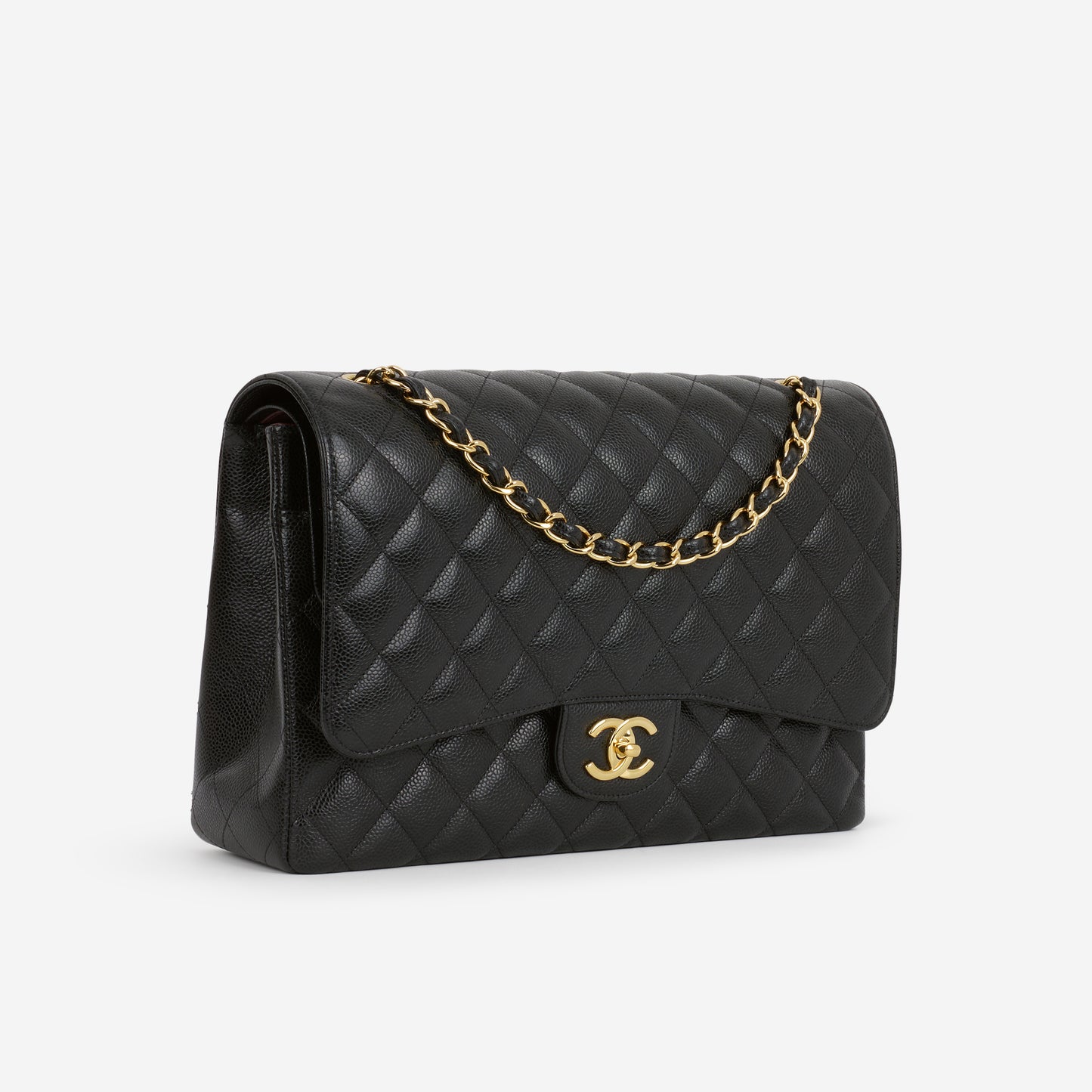 Chanel Maxi Classic Double Flap - Black Caviar | Gold Hardware
