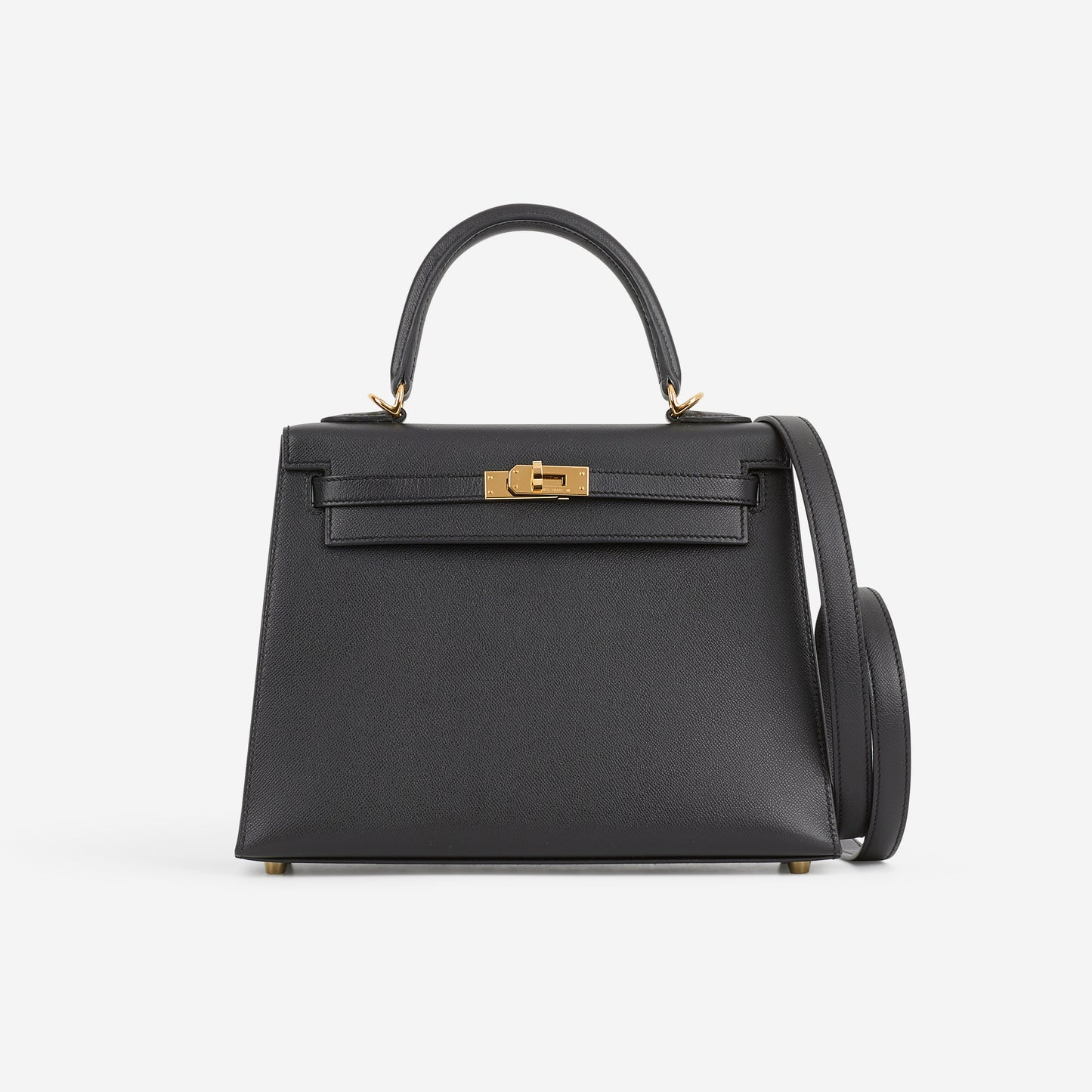 Hermès Verso Kelly - Black Madame / Gris Meyer Interior | Gold Hardware - Bagista