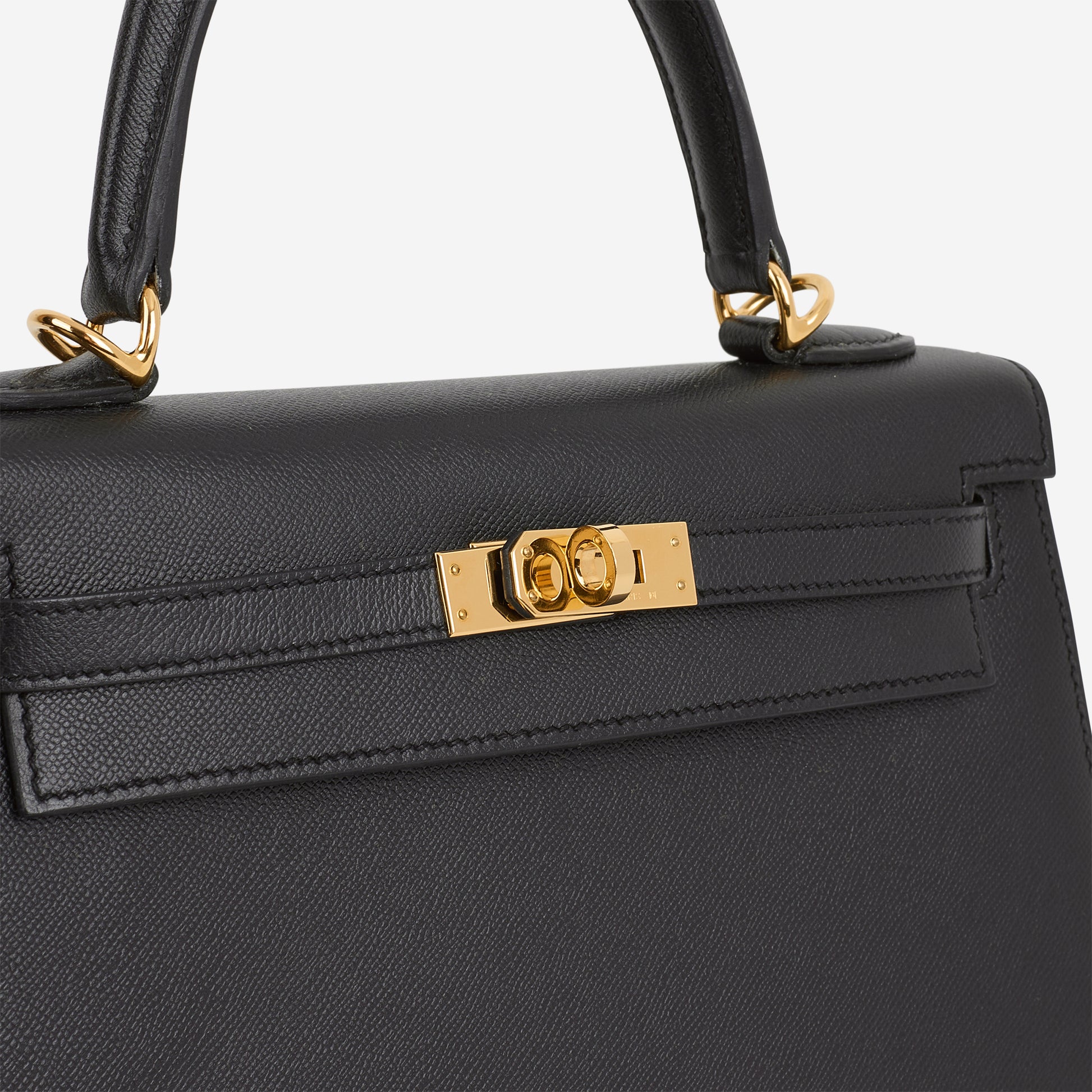 Hermès Verso Kelly - Black Madame / Gris Meyer Interior | Gold Hardware - Bagista