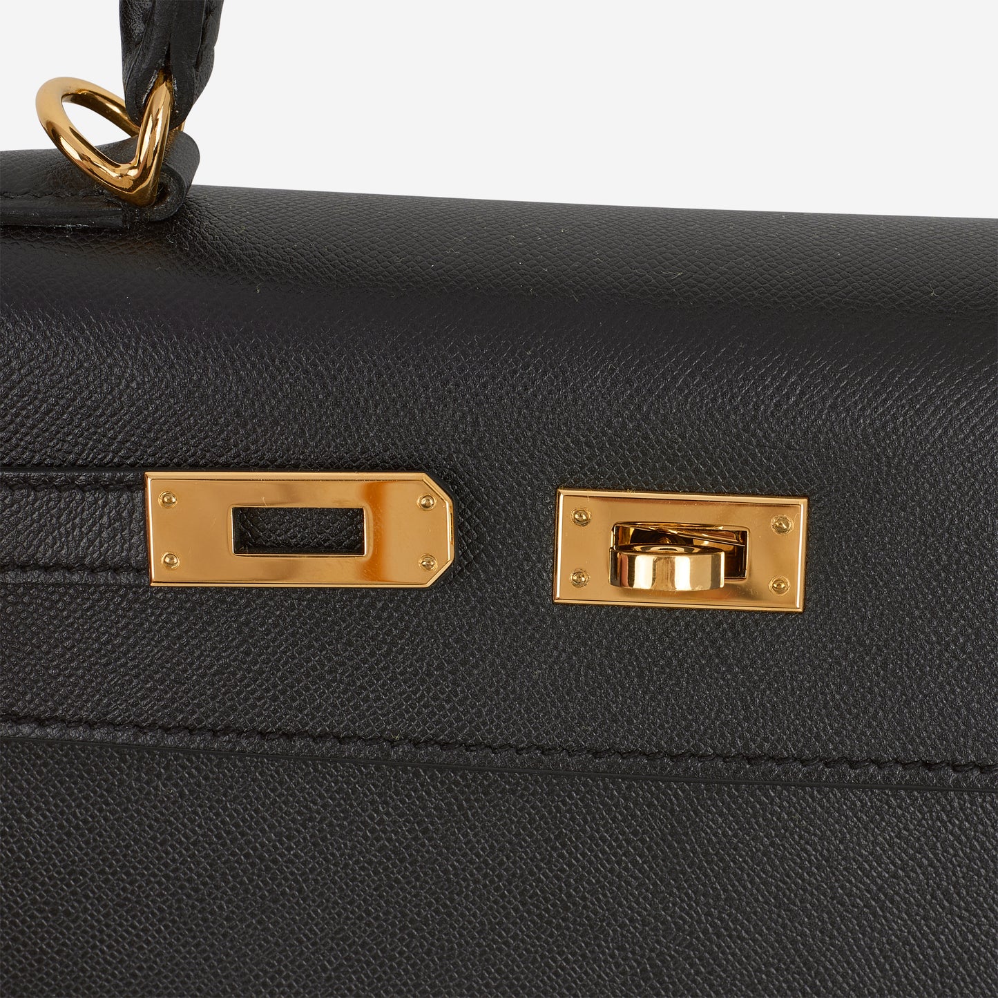 Hermès Verso Kelly - Black Madame / Gris Meyer Interior | Gold Hardware - Bagista