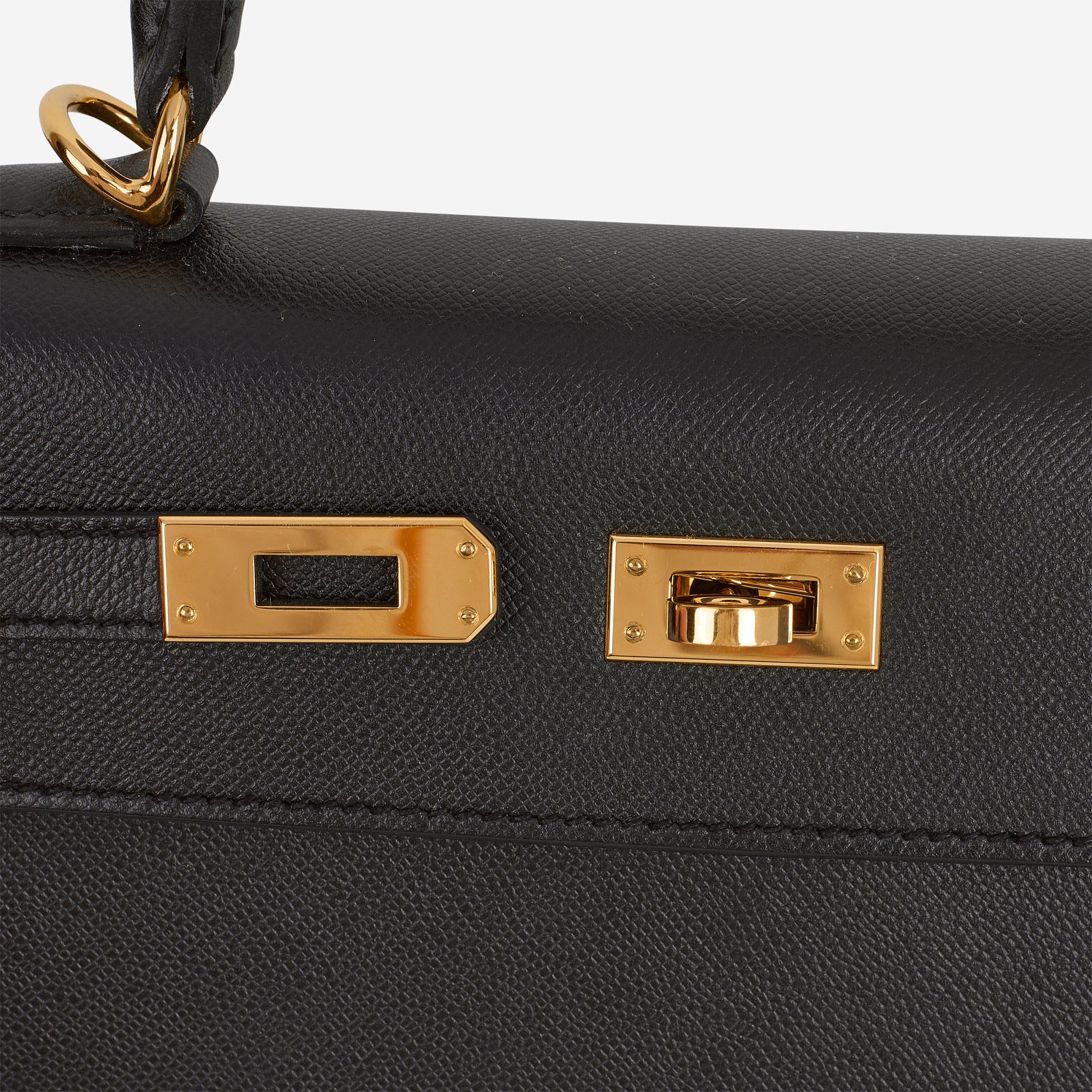 Hermès Verso Kelly - Black Madame / Gris Meyer Interior | Gold Hardware - Bagista