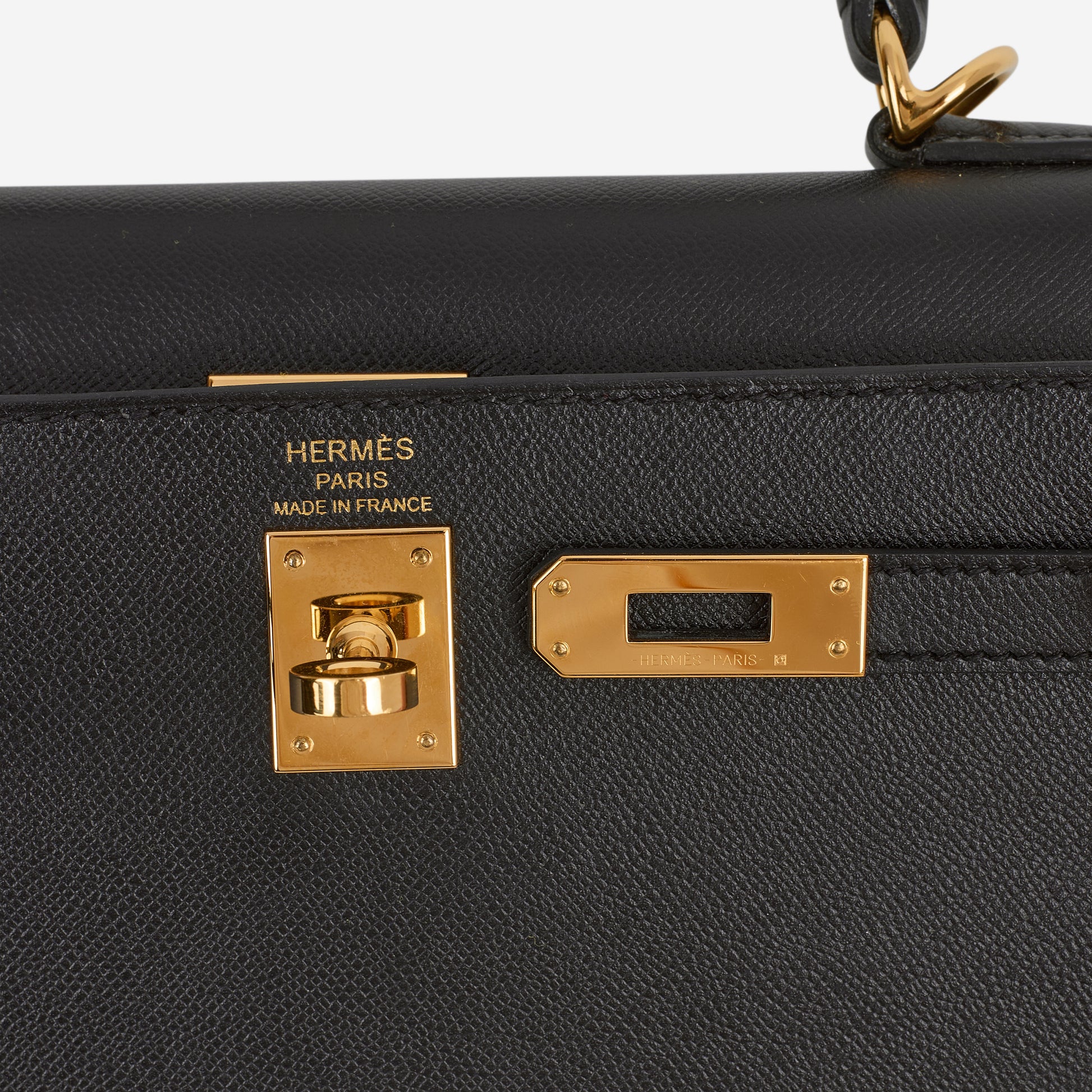 Hermès Verso Kelly - Black Madame / Gris Meyer Interior | Gold Hardware - Bagista