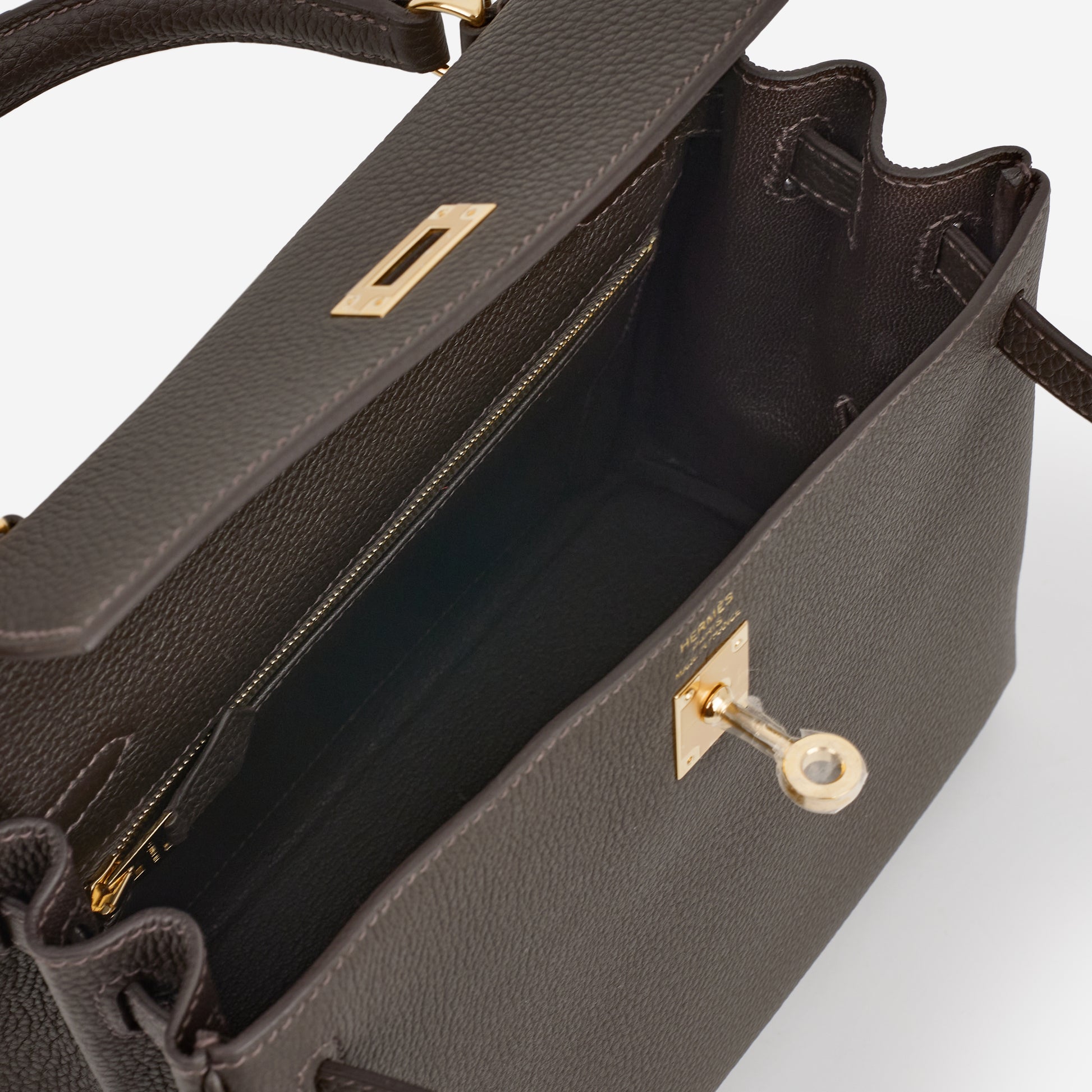 Hermès Kelly 25 - Bai Brun Togo | Gold Hardware - Bagista