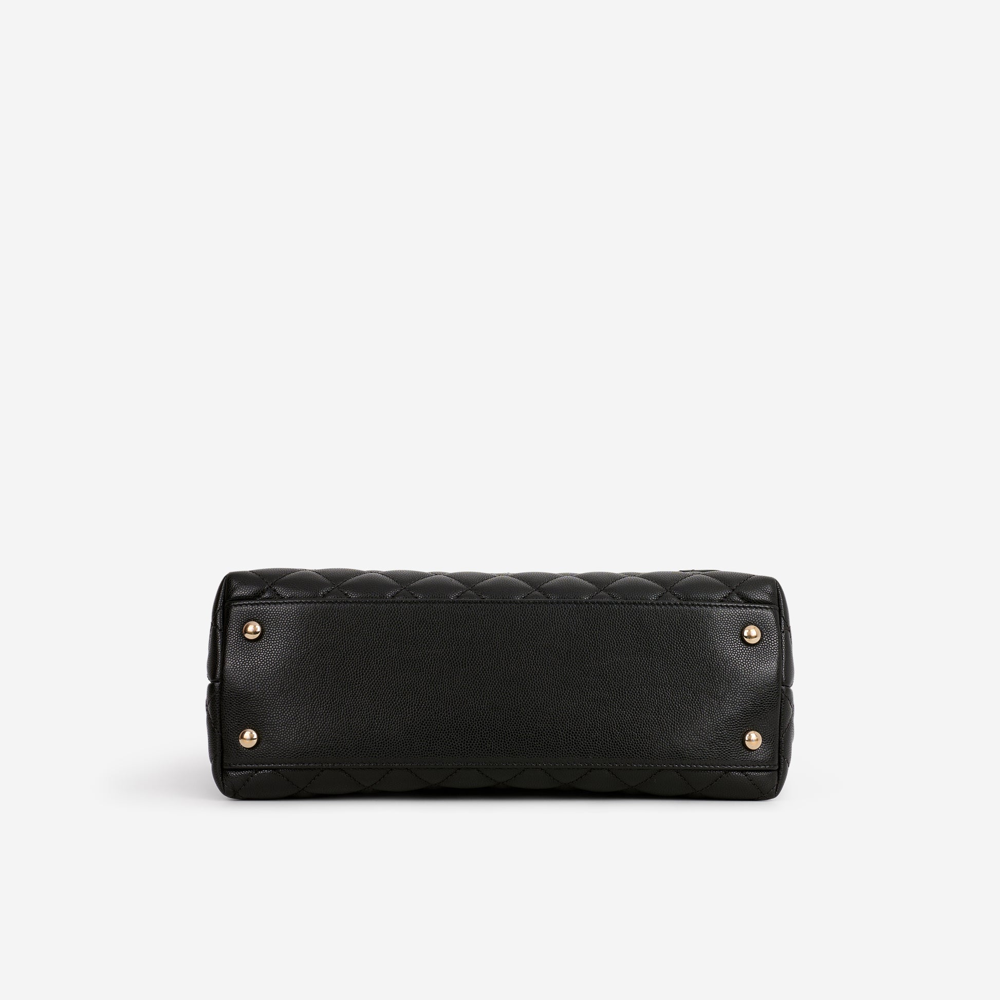Chanel Medium Coco Handle - Black Caviar | Champagne Gold Hardware - Bagista
