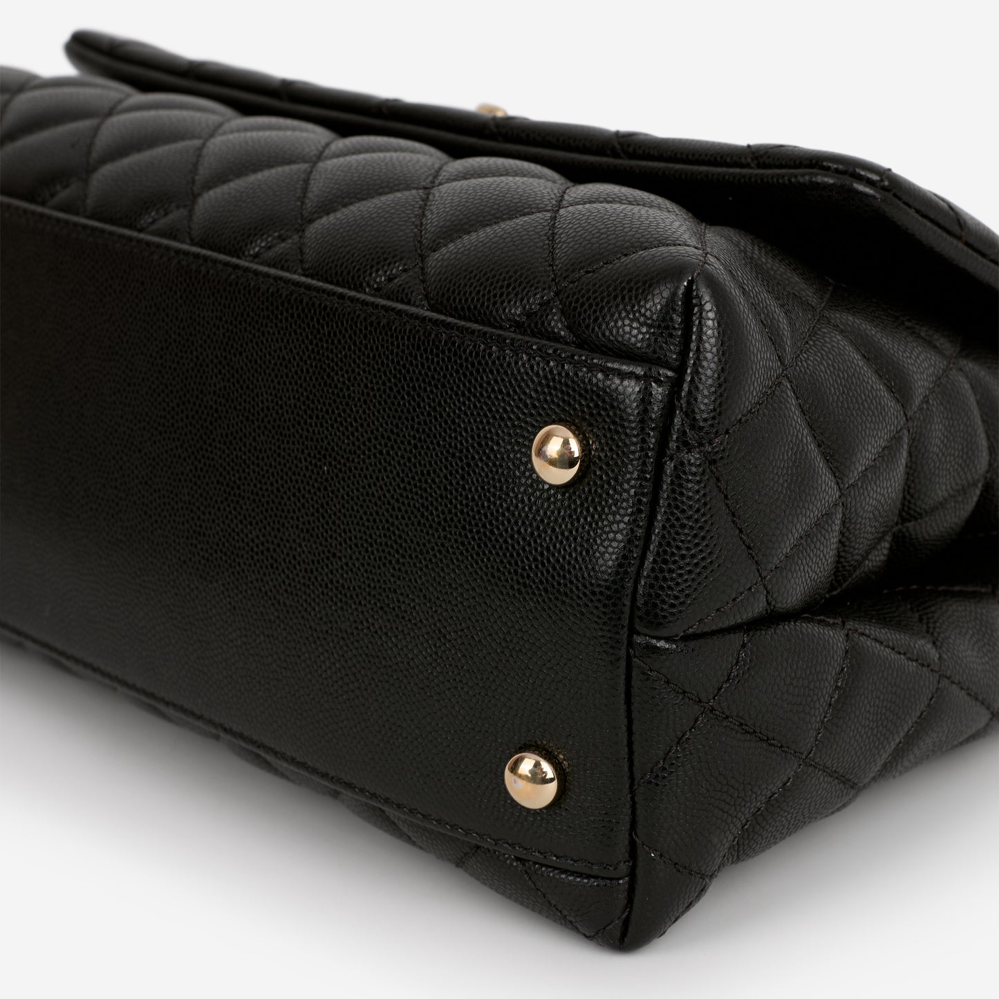 Chanel Medium Coco Handle - Black Caviar | Champagne Gold Hardware - Bagista