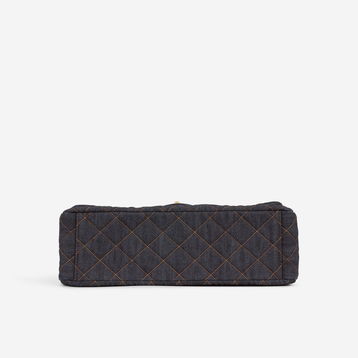 Chanel 26P Maxi Classic Flap - Dark Blue Denim | Aged-Gold Hardware