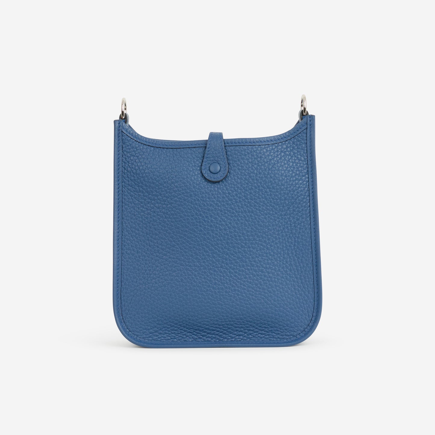 Hermès Mini Evelyne 16 - Bleu Tie Clemence / Contrasting Strap | Palladium Hardware