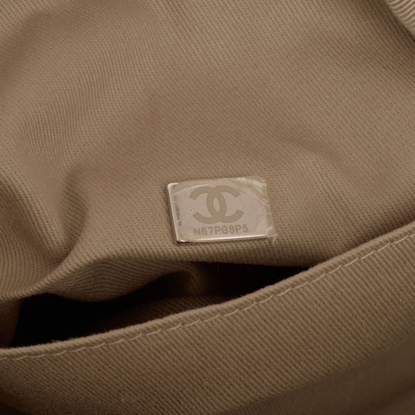 Chanel Deauville - Large Light Grey Canvas | Silver Hardware - Bagista