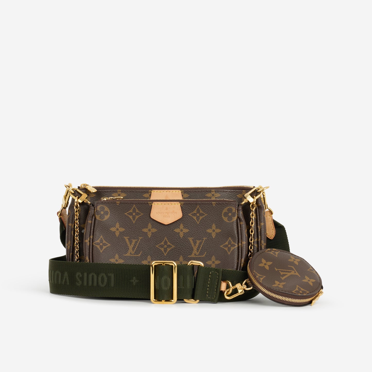 Louis Vuitton Multi Pochette Monogram - Khaki Strap | Gold Hardware