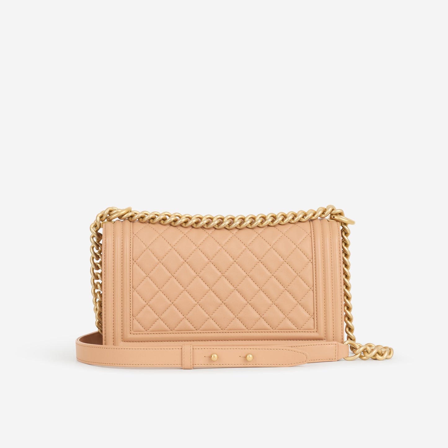 Chanel Medium Boy Bag - Caramel Lambskin | Aged Gold Hardware - Bagista