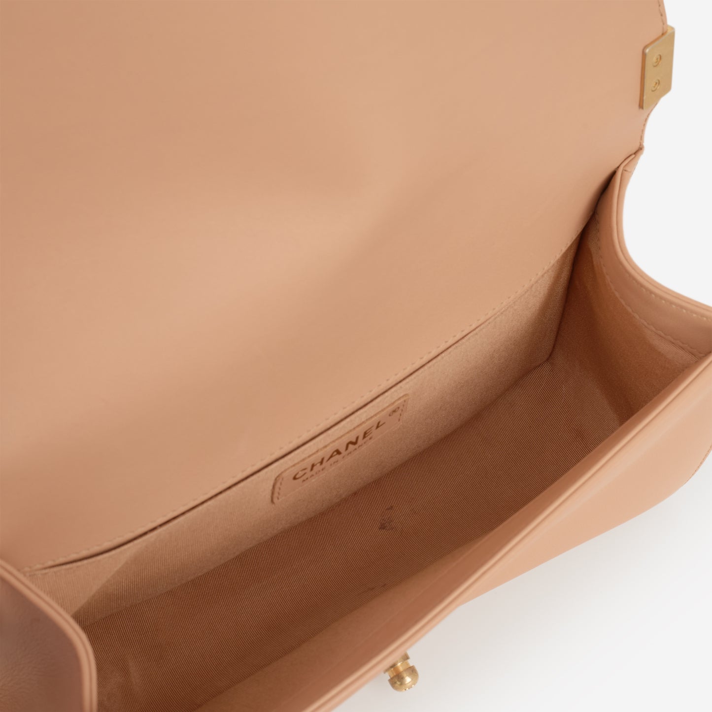 Chanel Medium Boy Bag - Caramel Lambskin | Aged Gold Hardware - Bagista