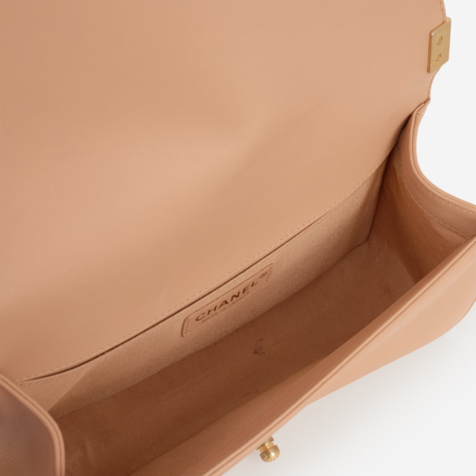 Chanel Medium Boy Bag - Caramel Lambskin | Aged Gold Hardware - Bagista