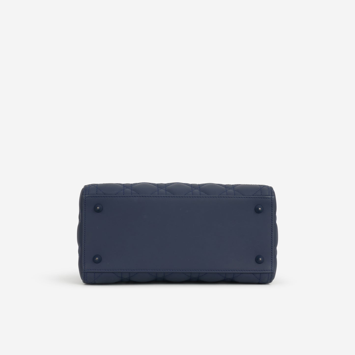 Christian Dior Medium Lady Dior - Navy Ultramatte Calfskin | Tonal Hardware