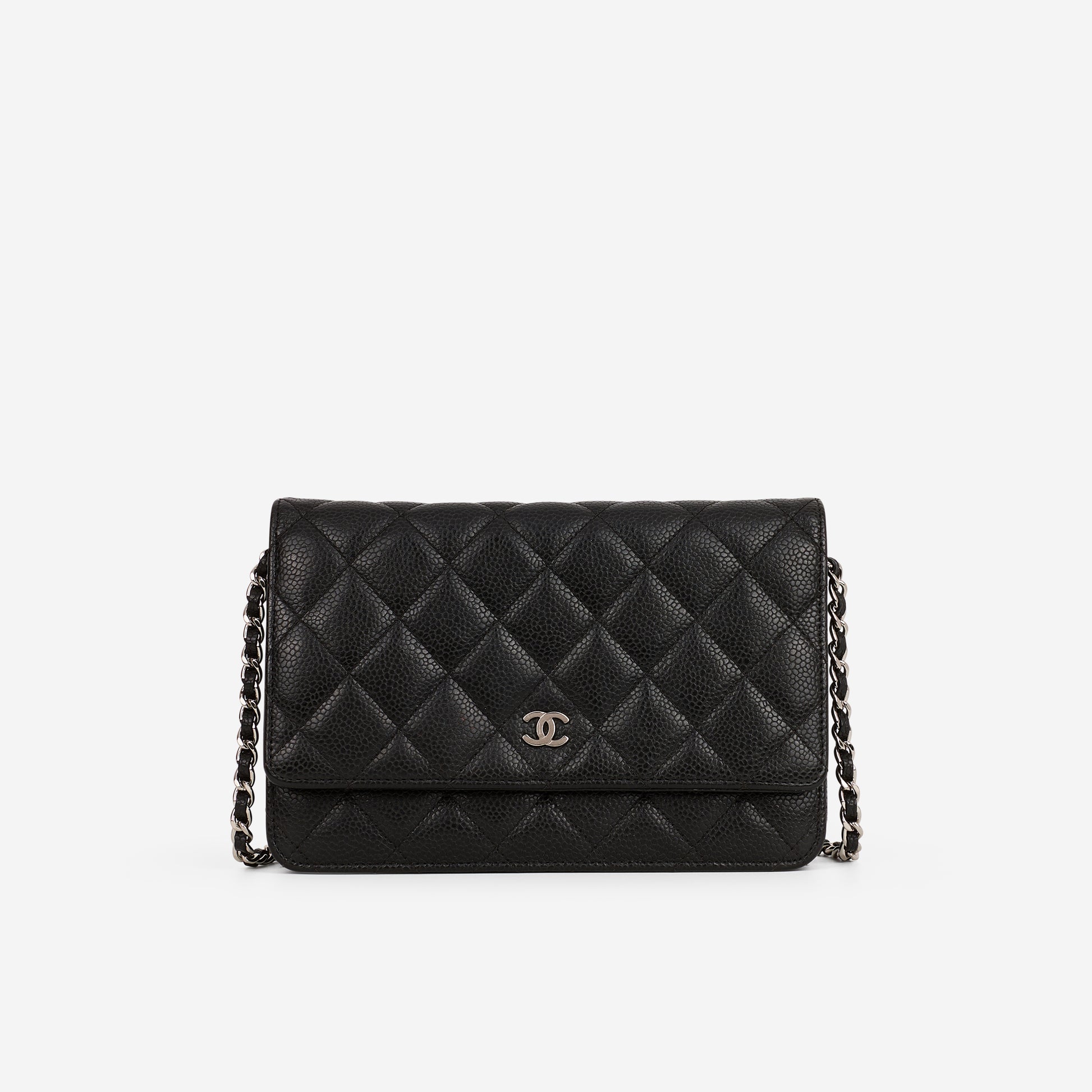 Chanel Classic Wallet on Chain - Black Caviar | Silver Hardware - Bagista