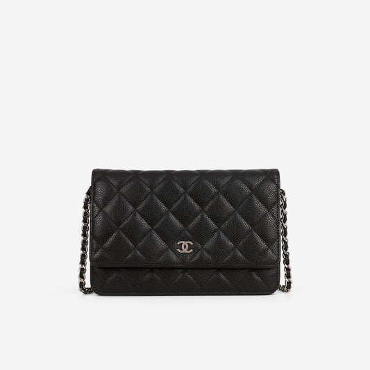 Chanel Classic Wallet on Chain - Black Caviar | Silver Hardware - Bagista