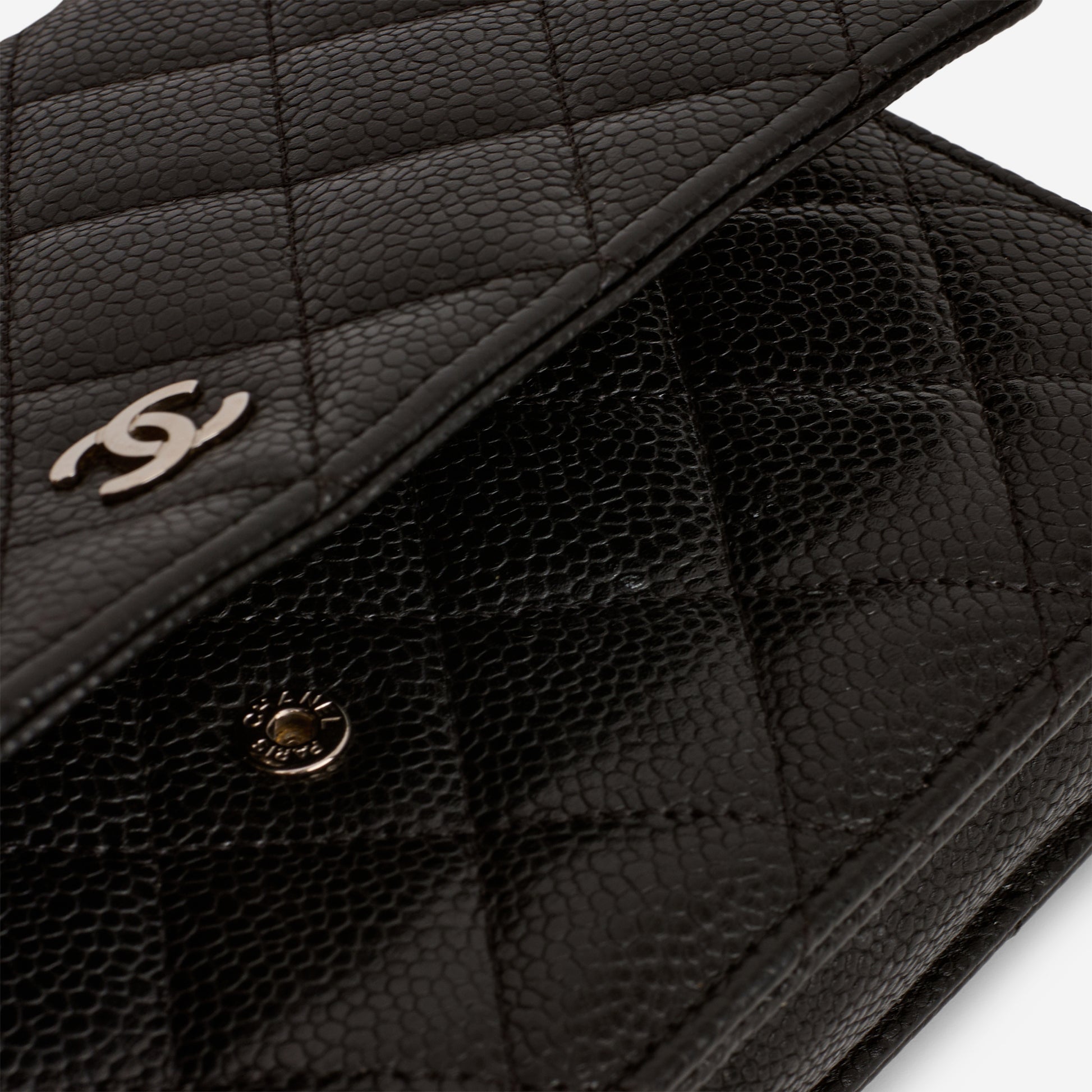 Chanel Classic Wallet on Chain - Black Caviar | Silver Hardware - Bagista