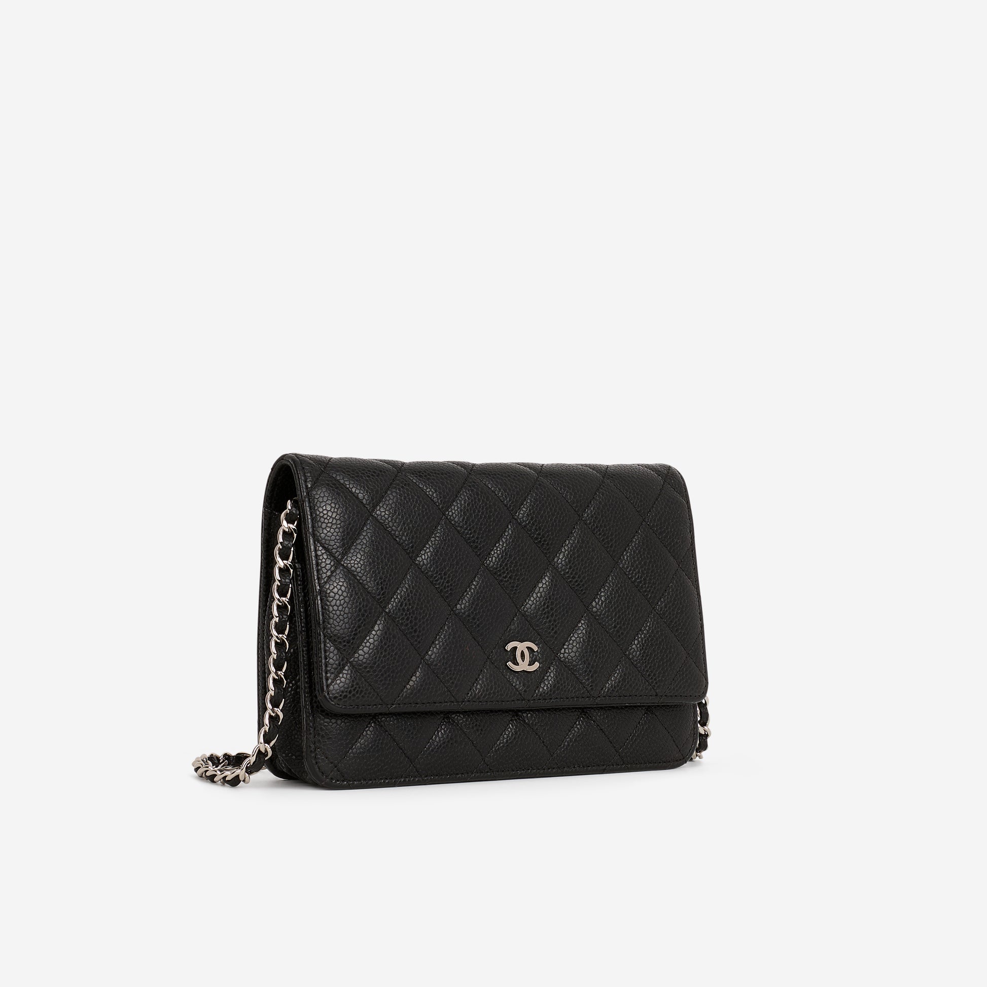 Chanel Classic Wallet on Chain - Black Caviar | Silver Hardware - Bagista