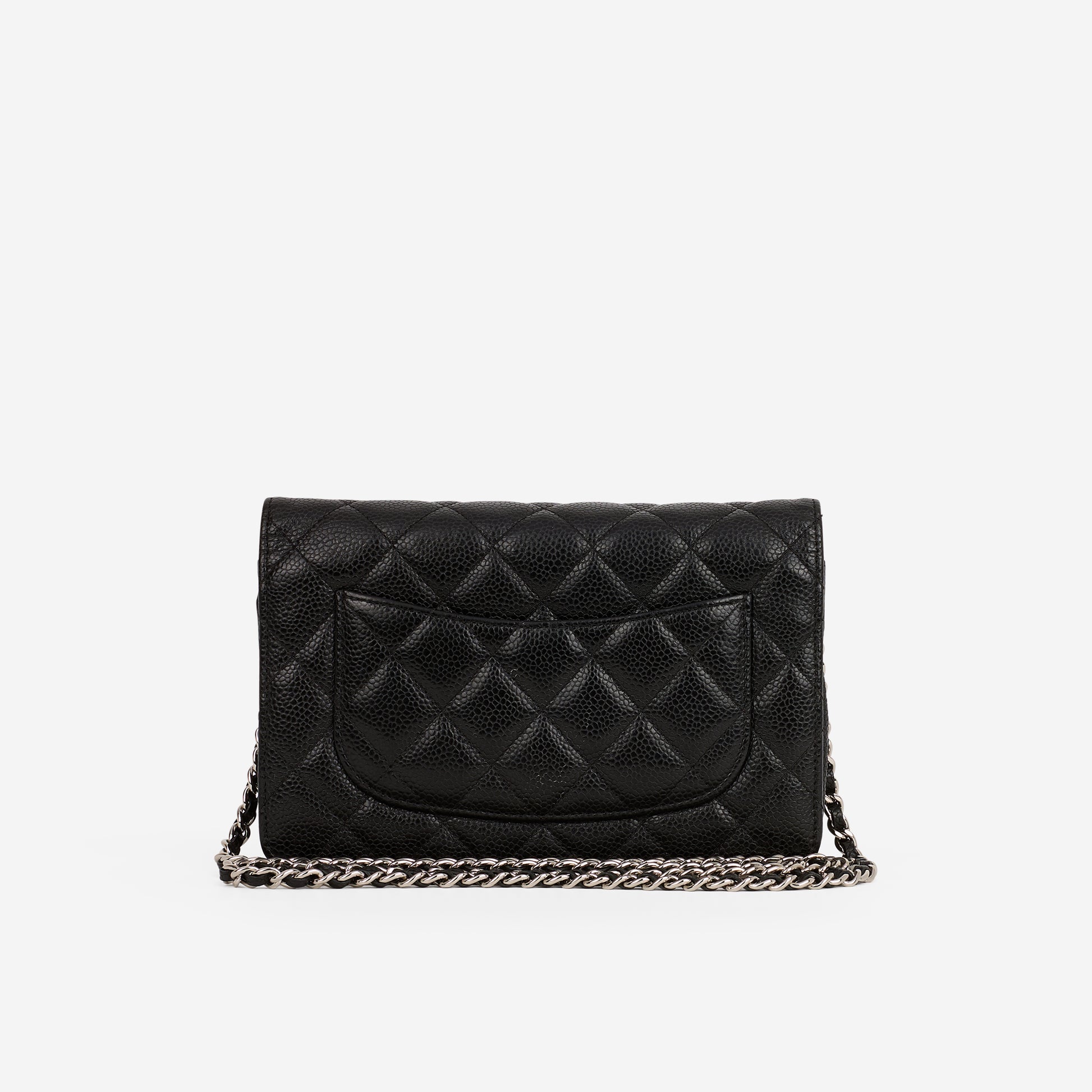 Chanel Classic Wallet on Chain - Black Caviar | Silver Hardware - Bagista