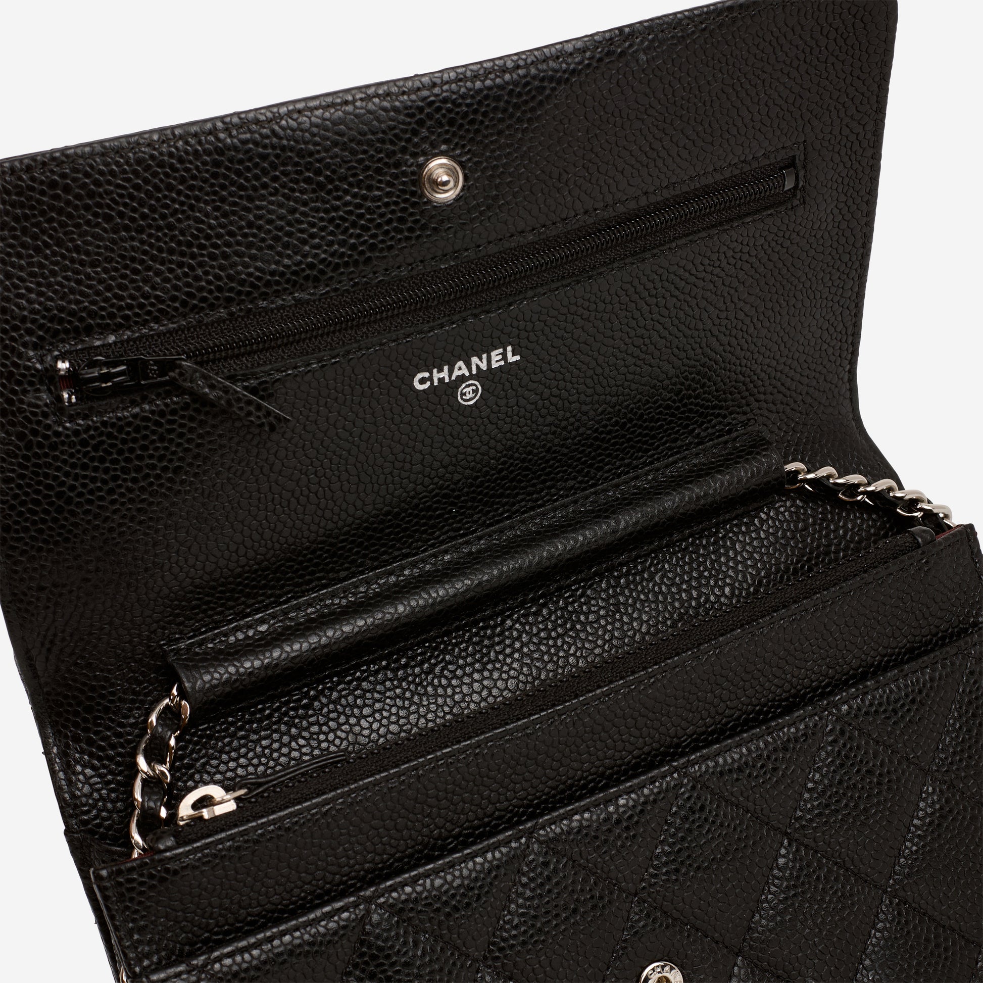 Chanel Classic Wallet on Chain - Black Caviar | Silver Hardware - Bagista